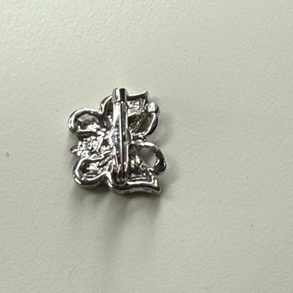 Petite Clear Rhinestone Butterfly Brooch - Picture 3 of 4